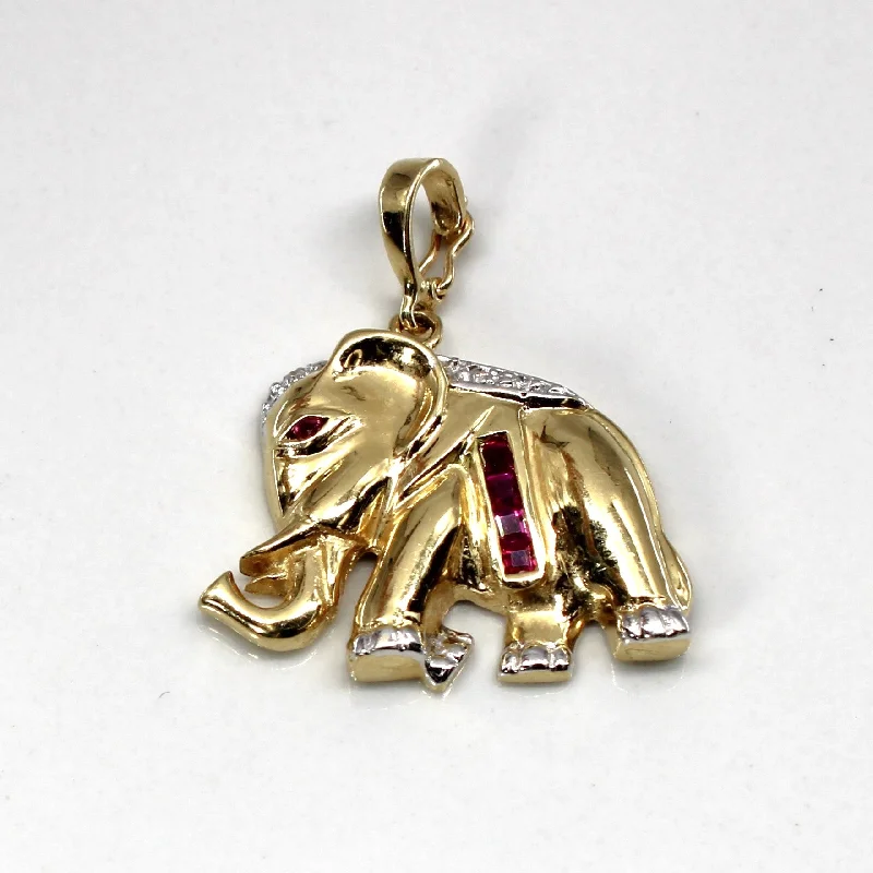 ethical lab-grown diamond ring Ruby & Diamond Gold Elephant Pendant | 0.16ctw | 0.02ctw | ethical lab-grown diamond ring Ruby & Diamond Gold Elephant Pendant | 0.16ctw | 0.02ctw |