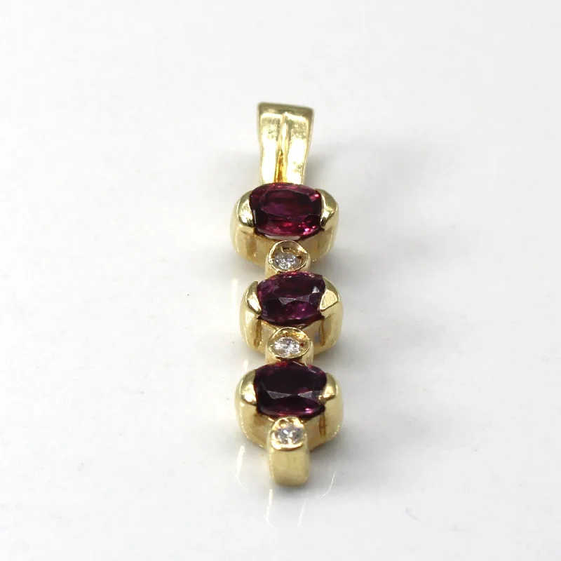 bold statement ring chunky Ruby & Diamond Journey Pendant | 0.75ctw | 0.03ctw |