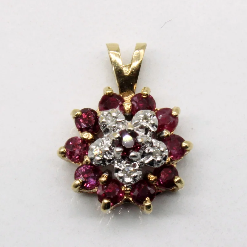 Ruby & Diamond Pendant | 0.40ctw, 0.03ctw |