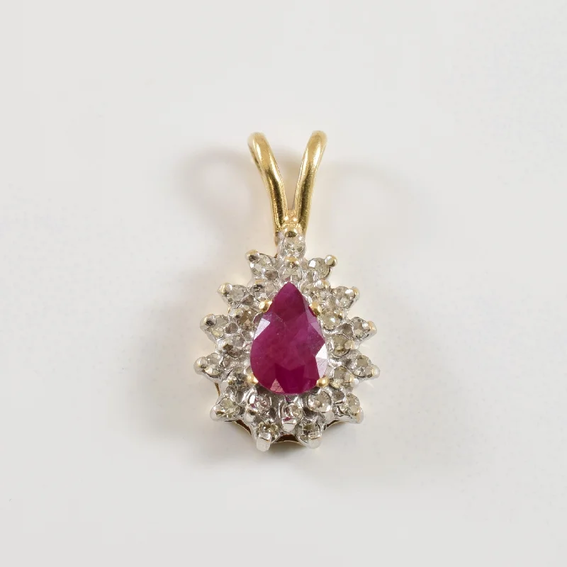 Ruby & Diamond Pendant | 0.46ct, 0.14ctw |