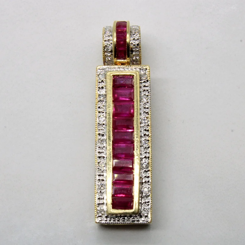 Ruby & Diamond Pendant | 1.30ctw, 0.11ctw |