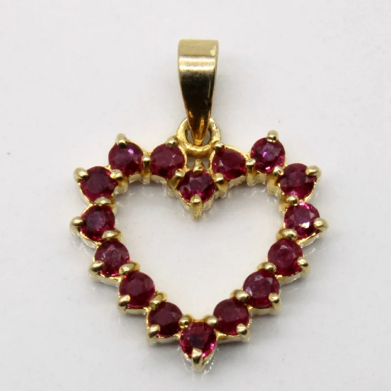 Ruby Heart Pendant | 0.48ctw |