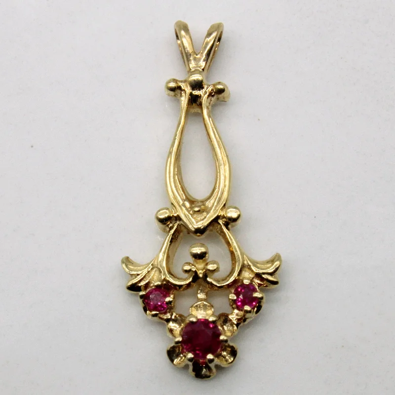 Ruby Ornate Pendant | 0.10ctw |