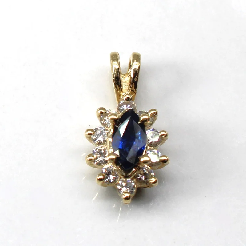 cubic zirconia tennis necklace Sapphire & Diamond Pendant | 0.25ct | 0.15ctw |