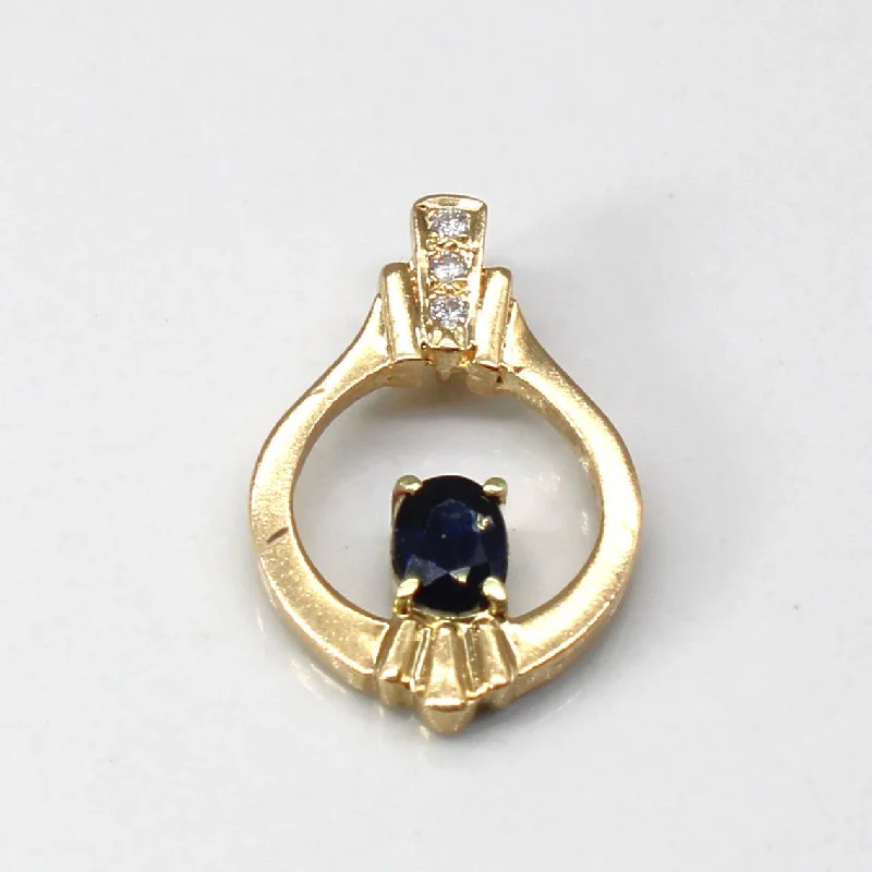 moonstone engagement ring boho Sapphire & Diamond Pendant | 0.30ct | 0.02ctw |