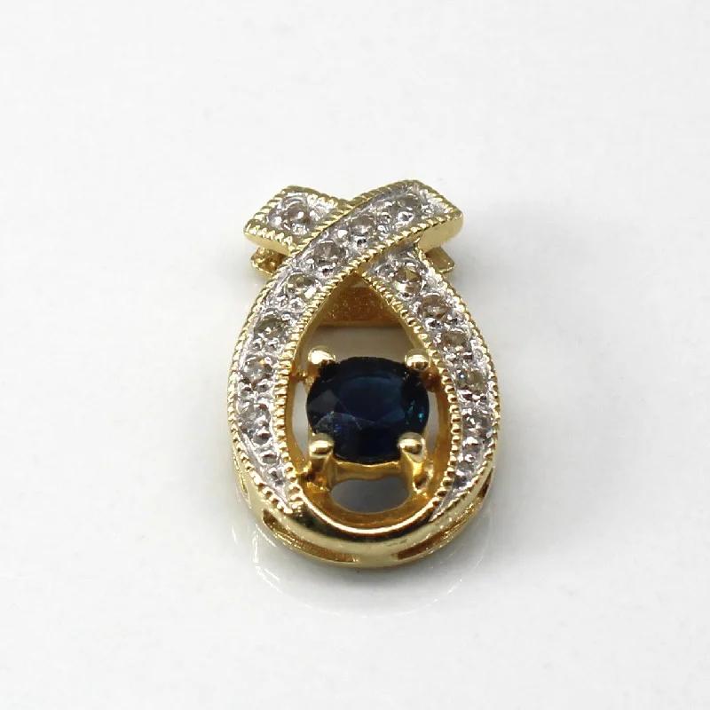 snake chain bracelet gold Sapphire & Diamond Pendant | 0.40ct | 0.13ctw |