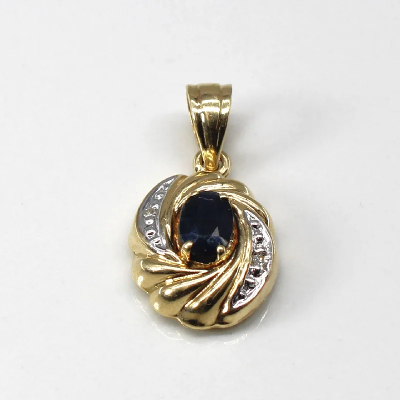 personalized initial ring stackable Sapphire & Diamond Swirl Gold Pendant | 0.50ct | 0.01ctw | personalized initial ring stackable Sapphire & Diamond Swirl Gold Pendant | 0.50ct | 0.01ctw |