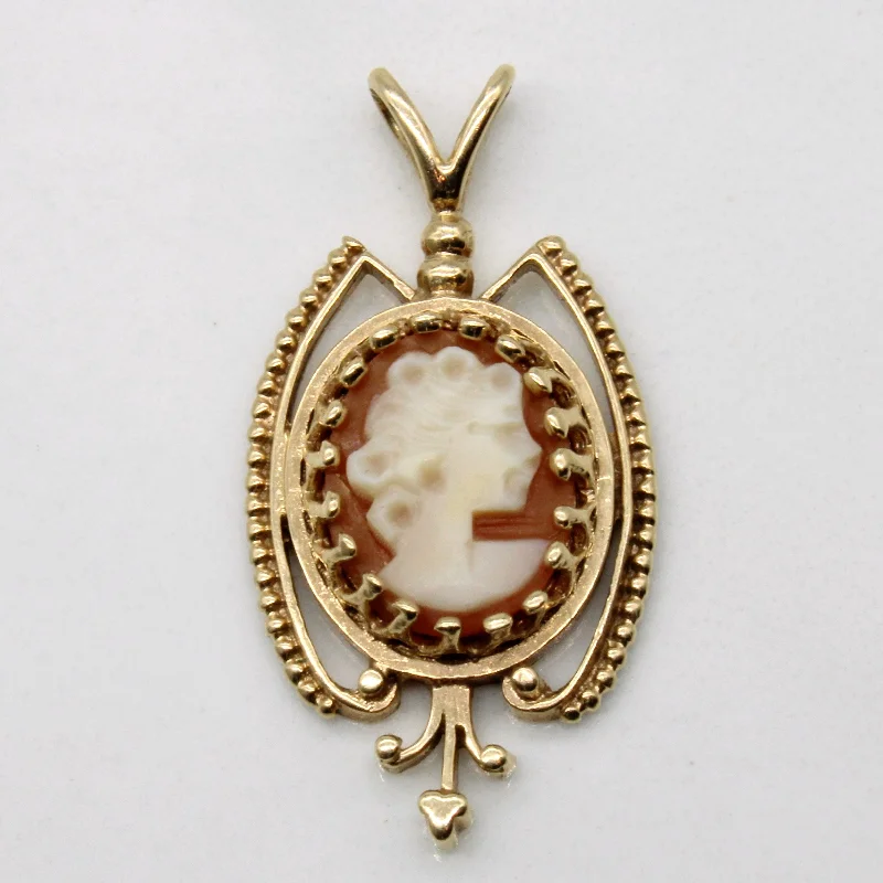 Mid Century Shell Cameo Pendant | 0.75ct |