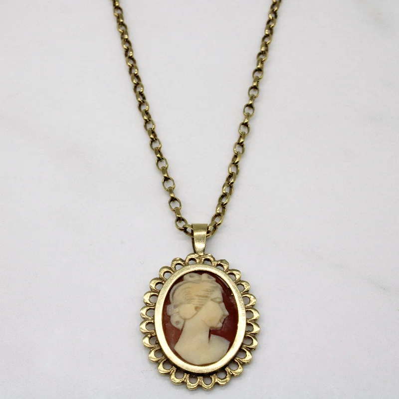 custom star sign necklace Seashell Cameo Pendant & Necklace | 4.00ct | 24" |