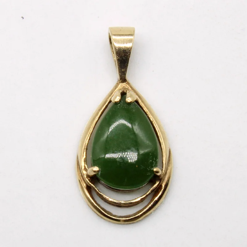 Pear Cabochon Serpentine Pendant | 0.95ct |