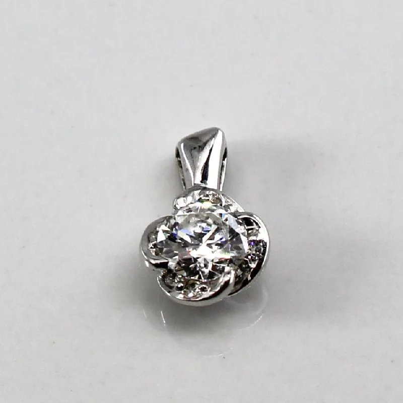 real tourmaline birthstone ring Solitaire Diamond Pendant | 0.31ct |
