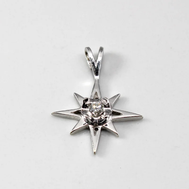 unique emerald green ring Solitaire Diamond Star Pendant | 0.07ct |