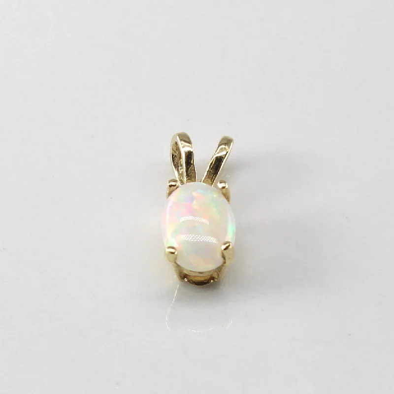 gothic bat ring sterling silver Solitaire Opal Pendant | 0.34ct |