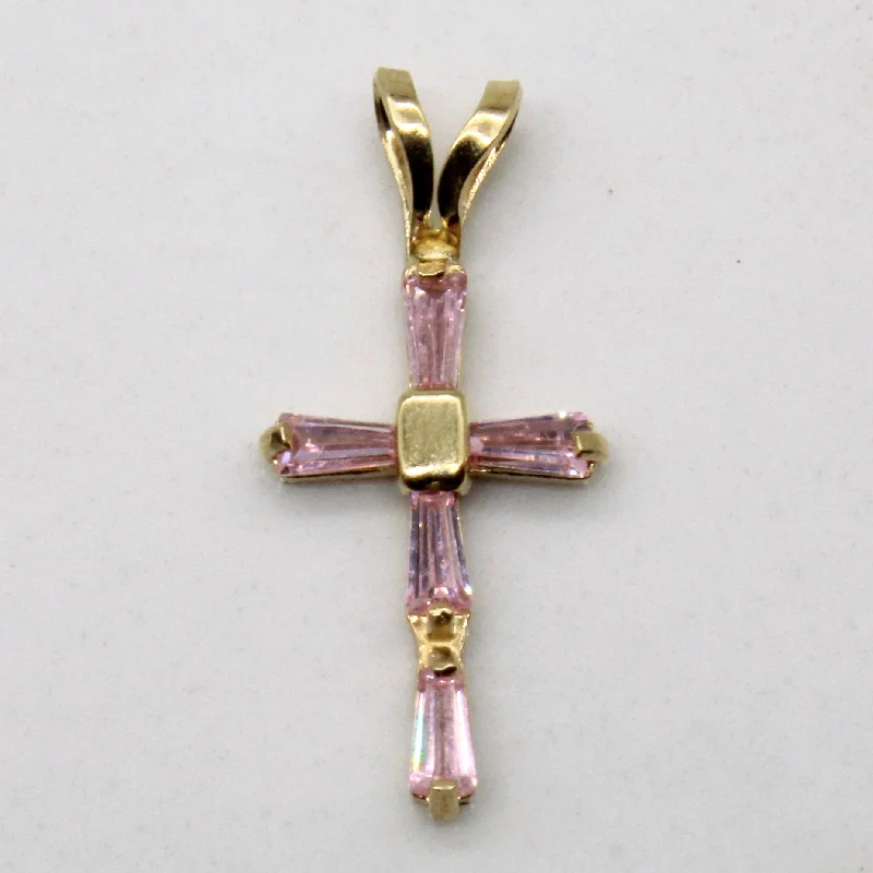 Synthetic Spinel Cross Pendant | 0.10ctw |