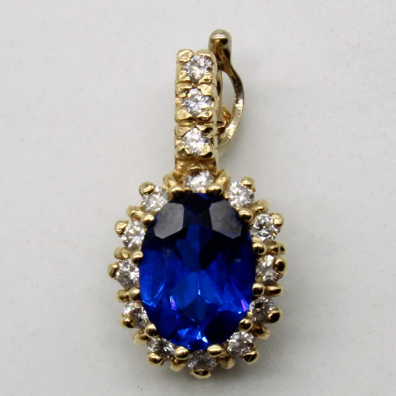 Synthetic Spinel & Diamond Pendant | 1.30ct, 0.15ctw |