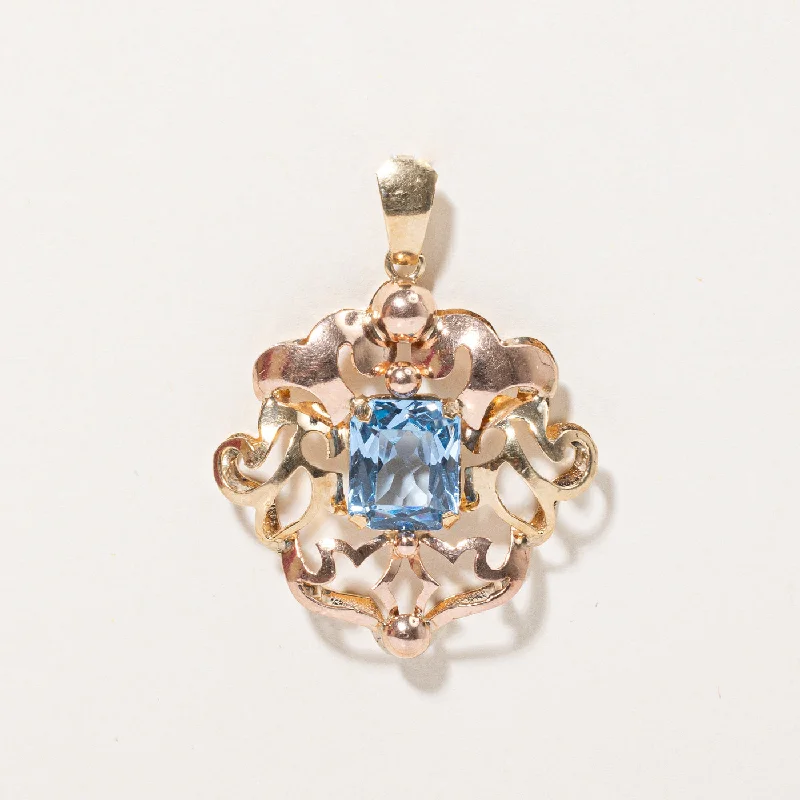 celestial moonstone ring gold Synthetic Spinel Ornate Pendant | 5.00ct |