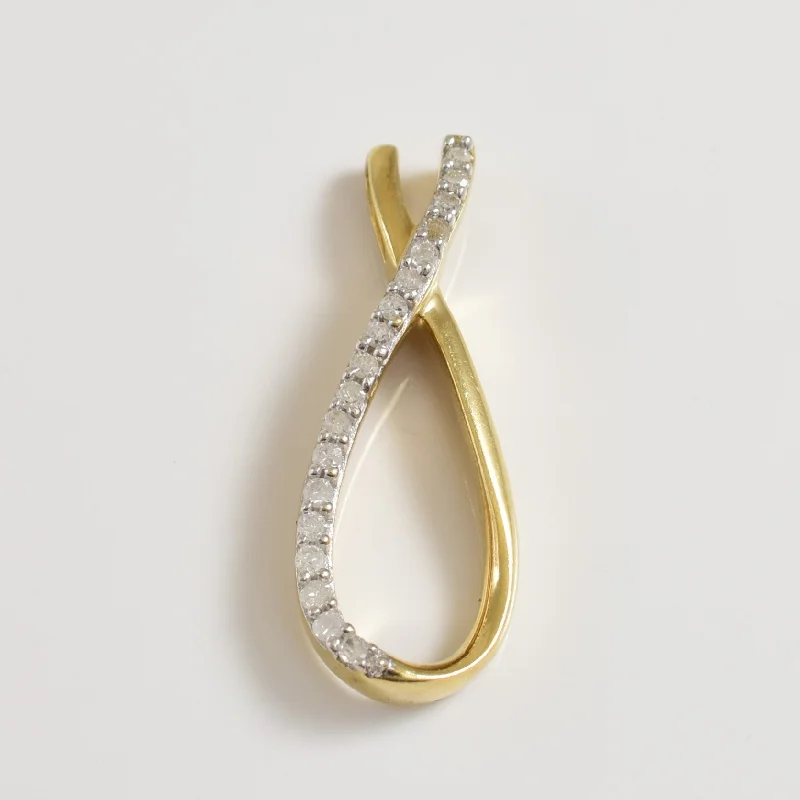 Tear Drop Diamond Pendant | 0.09ctw |