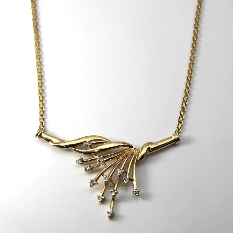 custom initial pendant necklace Textured Diamond Necklace | 0.18ctw | 18"|