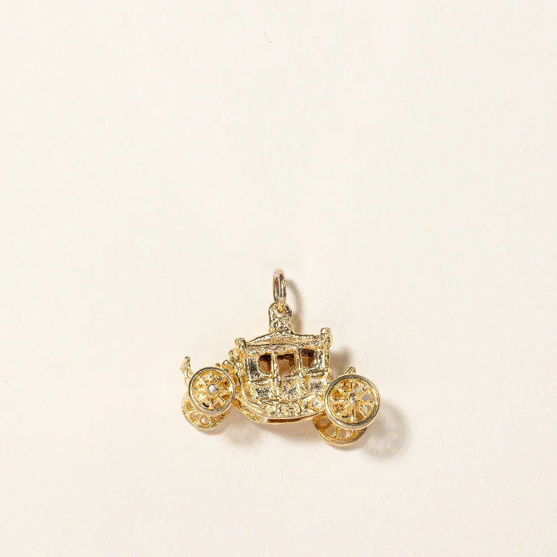 sapphire engagement ring halo Carriage Gold Charm