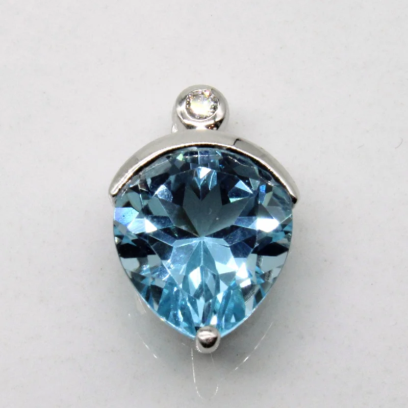 Topaz & Diamond Pendant | 4.00ct, 0.01ct |