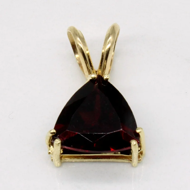 men’s sterling silver cufflinks Trilliant Cut Garnet Pendant | 3.00ct |