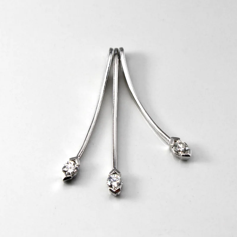 luxury diamond anniversary band Triple String Semi Bezel Diamond Pendant | 0.30ctw |
