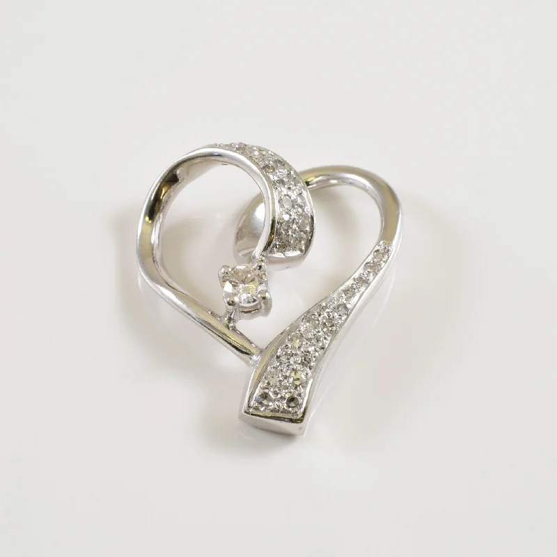 Twisted Diamond Heart Pendant | 0.39ctw |