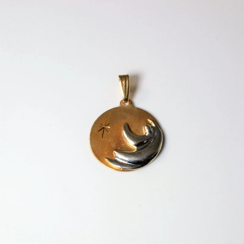 Two Tone Man on the Moon Pendant |