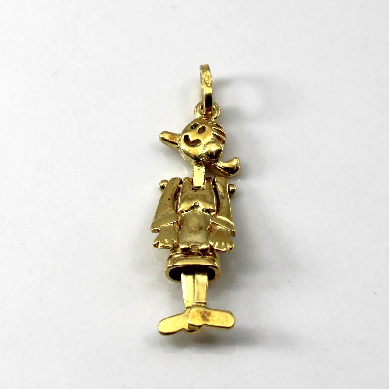 luxury emerald ring platinum Yellow Gold Cartoon Character Olive Pendant