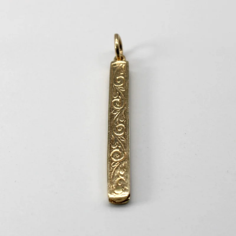 men’s tungsten wedding ring Yellow Gold Filer Pendant