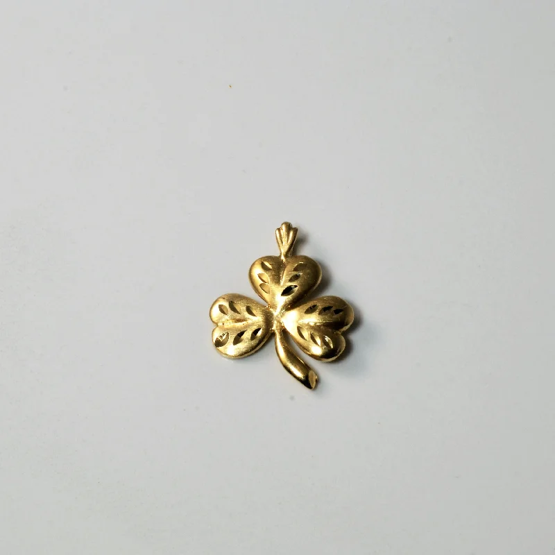 Yellow Gold Clover Pendant |