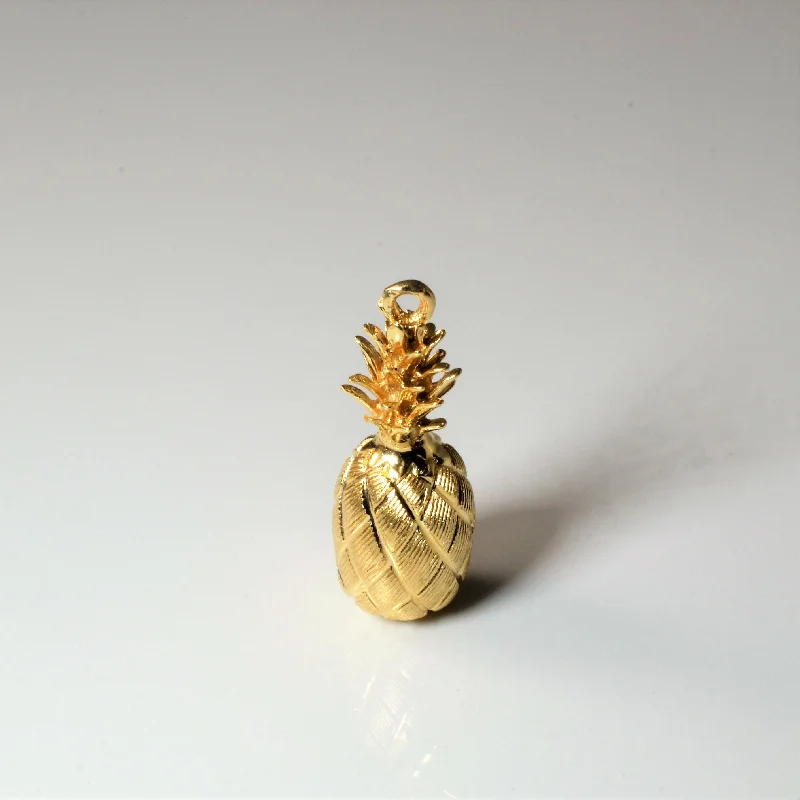 Yellow Gold Pineapple Pendant |