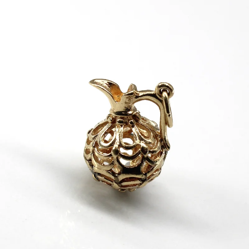 silver hoop earrings small Yellow Gold Pot Pendant