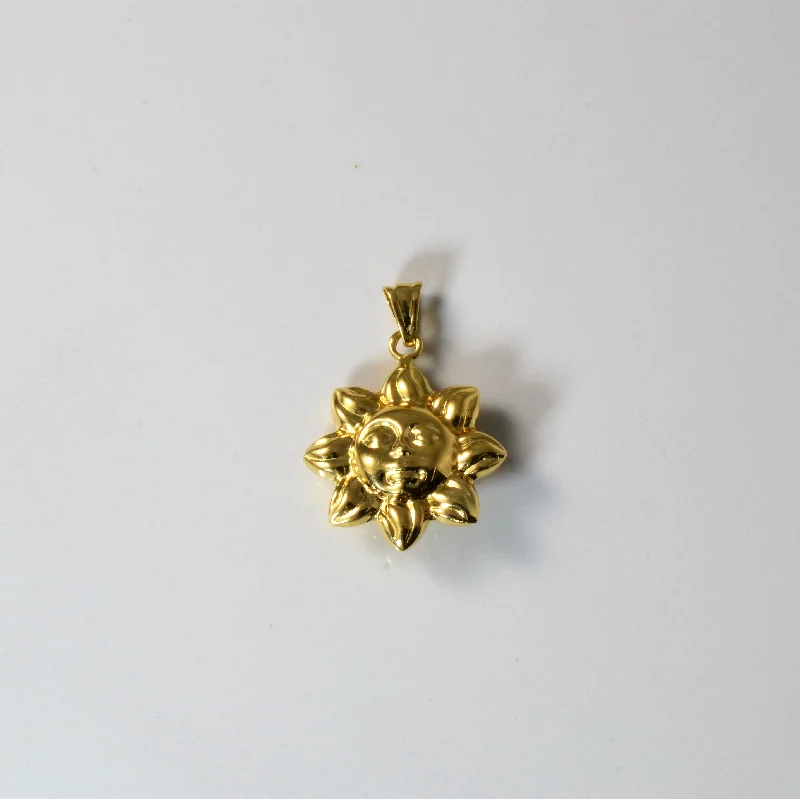 Yellow Gold Sun Pendant |