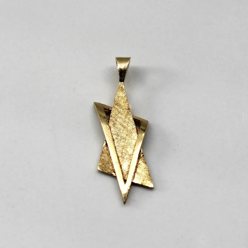 minimalist stacking rings set Yellow Gold Textured Pendant