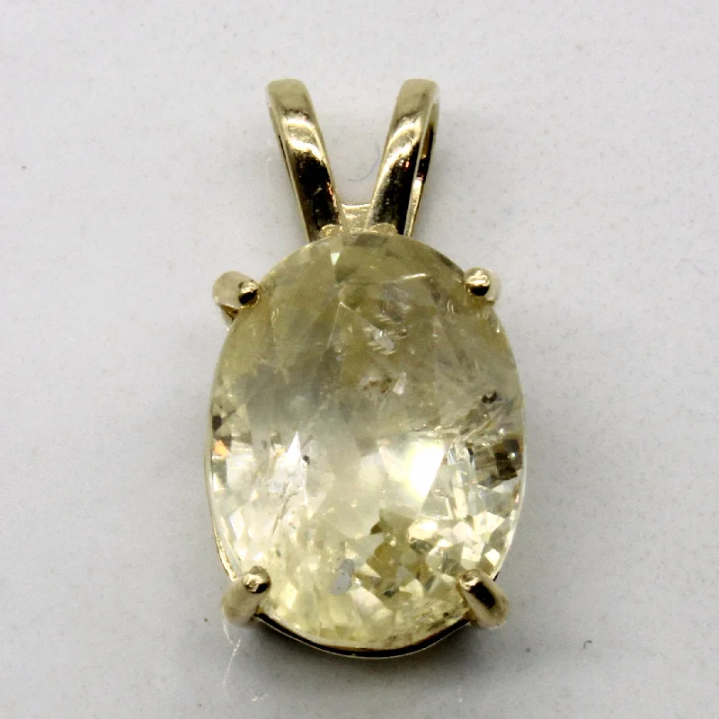 Yellow Sapphire Pendant | 6.80ct |