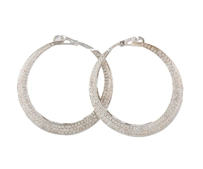 handcrafted braided silver bracelet 1.00ctw Pave Diamond Graduated Circular Shaped Earrings in 18K handcrafted braided silver bracelet 1.00ctw Pave Diamond Graduated Circular Shaped Earrings in 18K