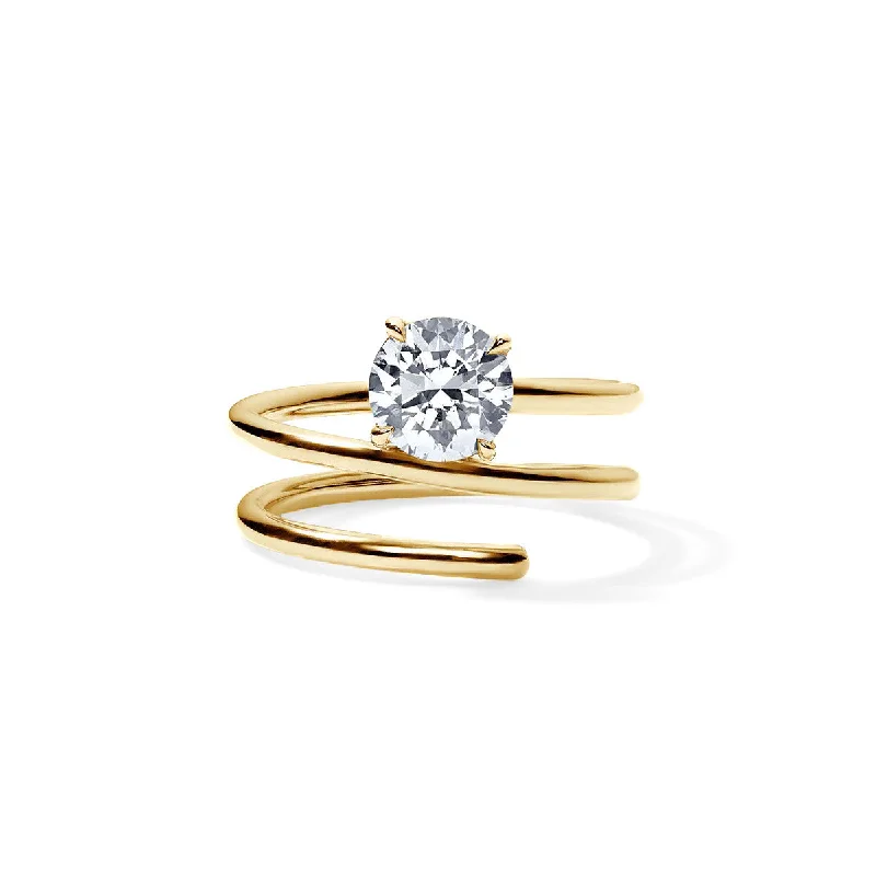 vintage sapphire engagement ring 1.2CT Rounded Shank Engagement Ring
