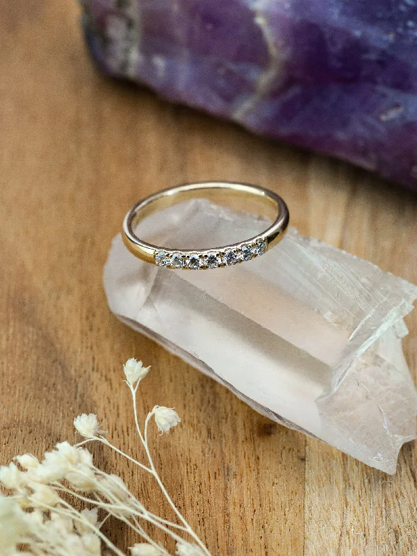 opal gemstone halo ring Lucky 7 Eternity Diamond Ring