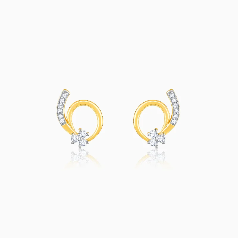 handmade gold nugget ring Gold Gentle Passion Diamond Earrings