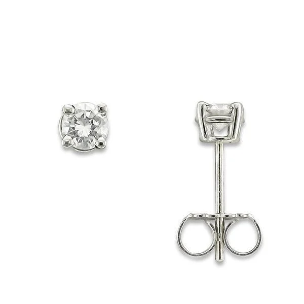 unique tribal silver ring 14KT WHITE GOLD 1/3 CTW ROUND DIAMOND EARRINGS