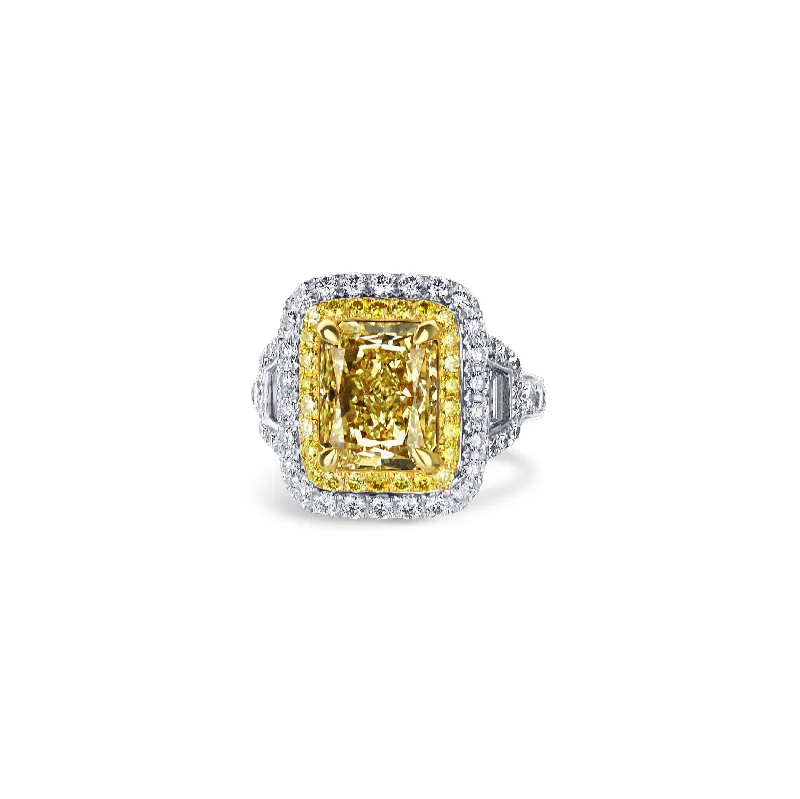 unique blue topaz ring 18K Two-Tone White & Yellow Gold Inner Halo Outer Halo Diamond Engagement Ring unique blue topaz ring 18K Two-Tone White & Yellow Gold Inner Halo Outer Halo Diamond Engagement Ring