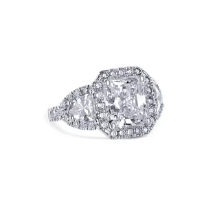 art deco diamond bracelet 18K White Gold Radiant Cut Diamond With Halo And Side Shield Diamond Custom Engagement Ring art deco diamond bracelet 18K White Gold Radiant Cut Diamond With Halo And Side Shield Diamond Custom Engagement Ring