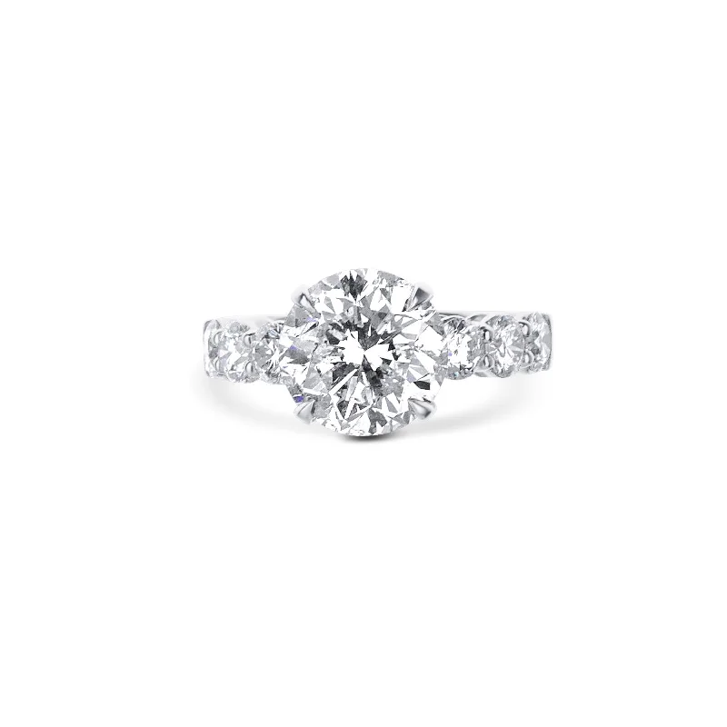 infinity loop ring rose gold 18K White Gold Stunning Round Diamond Engagement Ring infinity loop ring rose gold 18K White Gold Stunning Round Diamond Engagement Ring