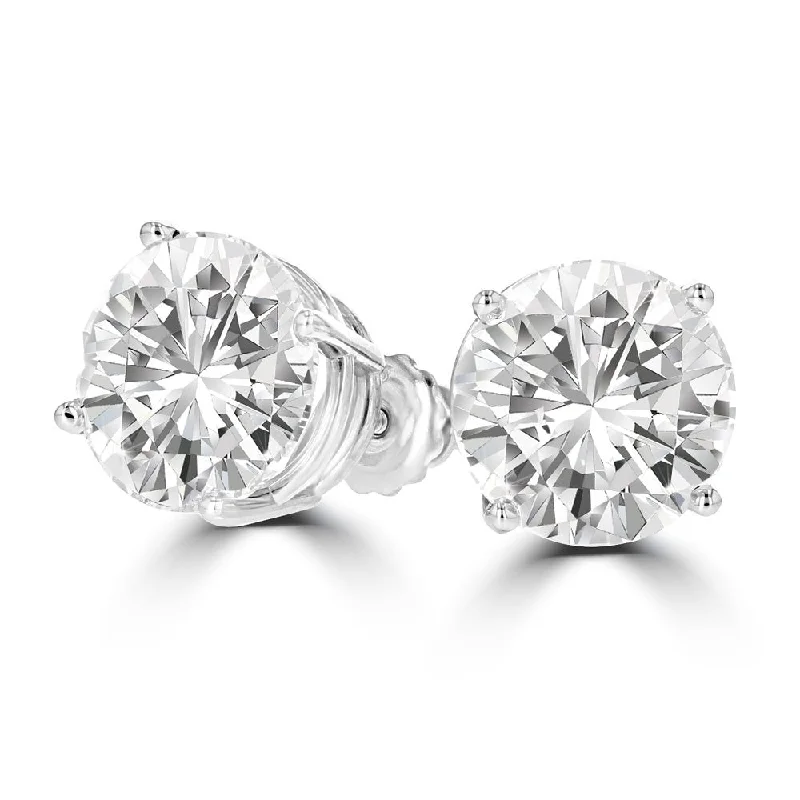 gold and turquoise statement ring 18KT White Gold 10.03 CTW Round Diamond Earrings