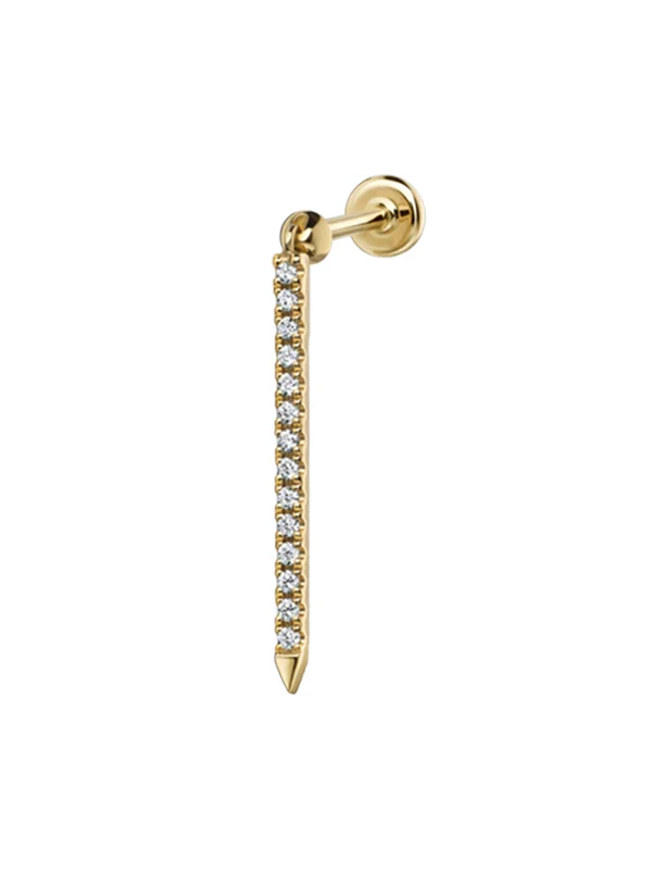 solid gold disc charm bracelet 18mm Diamond Eternity Bar Charm Yellow Gold Single Threaded Stud Earring solid gold disc charm bracelet 18mm Diamond Eternity Bar Charm Yellow Gold Single Threaded Stud Earring
