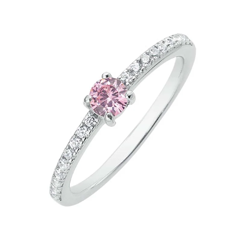 gold opal ring Sterling Silver Cubic Zirconia Stacker Ring