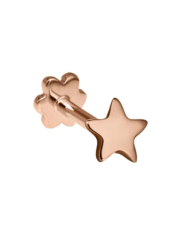 gold and turquoise statement ring 3mm Plain Star Thread Through Rose Gold Single Earring gold and turquoise statement ring 3mm Plain Star Thread Through Rose Gold Single Earring