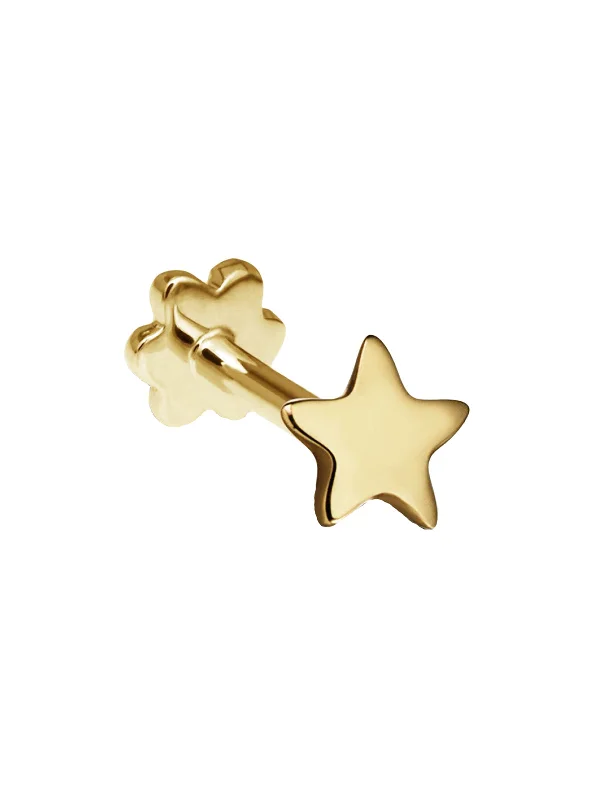 real tiger’s eye bead bracelet 3mm Plain Star Thread Through Yellow Gold Single Earring real tiger’s eye bead bracelet 3mm Plain Star Thread Through Yellow Gold Single Earring
