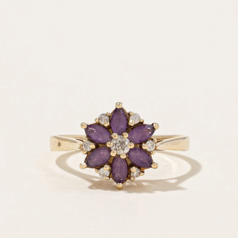 classic wedding set with diamonds Amethyst & Diamond Cocktail Ring | 0.26ctw, 0.075ctw | SZ 5.5 | classic wedding set with diamonds Amethyst & Diamond Cocktail Ring | 0.26ctw, 0.075ctw | SZ 5.5 |